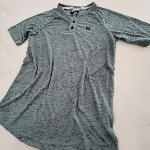 Hurley Club Slub Henley Short Sleeve T-Shirt Youth Size Large - Picture 2 of 9